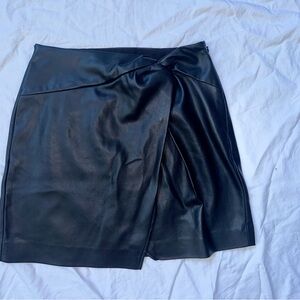 Express Black Faux Leather Mini Skirt